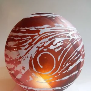 SCULPTURE DE VERRE "PLANÈTE"